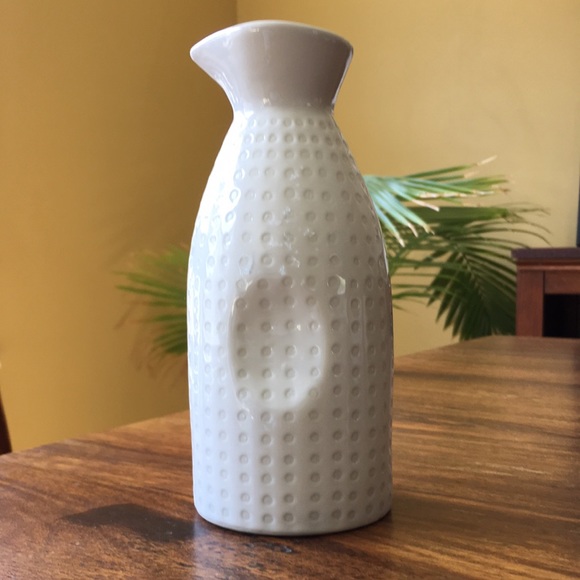 Crate & Barrel White Ceramic Sake Bottle - Picture 2 of 11